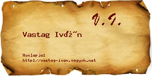 Vastag Iván névjegykártya